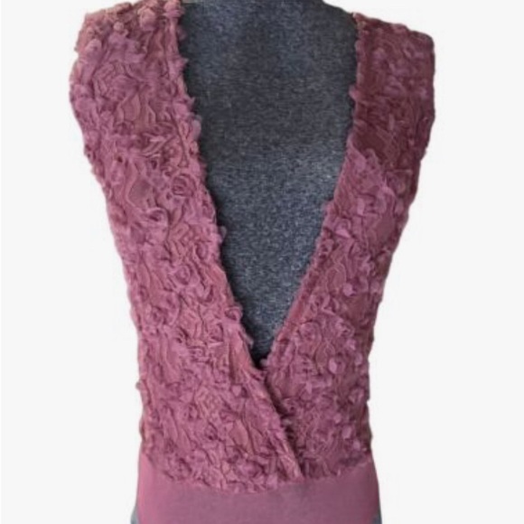 Free People Intimately Lace Rosette Bodysuit- Size Med - Picture 3 of 5